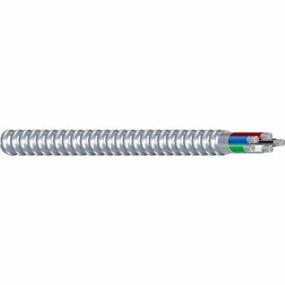 SOUTHWIRE Metallic Clad Building Cable: 2 AWG, 3 Conductors, Aluminum, 1,000 ft, Aluminum - Standard Metal-Clad Cables