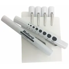 Reusable medical penlight with a 0.5 in overall diameter, sold in a pack. Designed for clinical use such as pupil examination and general diagnostic illumination.