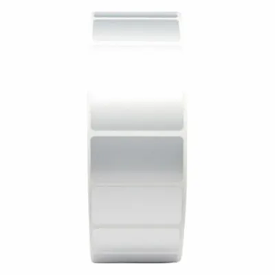 ZEBRA Barcode Printer Labels: 2 in Label Wd, 1 in Label Ht, Silver, 3 in Core Dia. - Industrial Thermal Transfer Labels