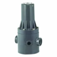 PLAST-O-MATIC Pressure Regulator: PVC, FKM, NPT x NPT, 3 in Inlet Connection Size, 10 psi to 150 psi (MPN PRH300V-PV)