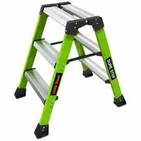 LITTLE GIANT Step Stool: 3 Steps, 2.4 ft Overall Ht, 375 lb Load Cap, Fiberglass, 2.2 ft Standing Ht (MPN 910-00001)