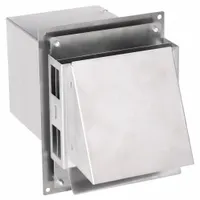 Vent Hood: Vented Rain Cap, Rectangular, 3 in Duct, 5052, Aluminum, Silver Finish, Flat, Press Fit (MPN VH1-3)