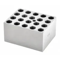 OHAUS Modular Block: Anodized Aluminum, 3 in Overall Wd, 3 3/4 in Overall Lg, 20 Wells (MPN 30400182)