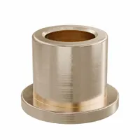 Flanged Sleeve Bearing: Bronze, SAE 841, 8 mm Bore, 12 mm OD, 12 mm Lg, -35°F to 300°F, 10 PK (MPN FFM0812-12B)