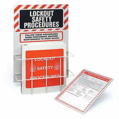 BRADY Wall-Mount Steel Binder LOSP22 - Safety