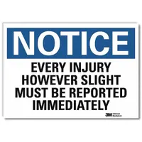 Notice Sign: Reflective Sheeting, Adhesive Sign Mounting, 5 in x 7 in Nominal Sign Size (MPN U5-1206-RD_7X5)