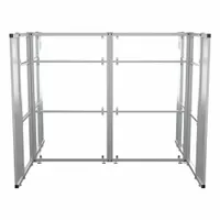 Modular cubicle wall system consisting of 10 clear WorkNest® panels. Overall width 81-1/2 in. Clear panel color with clear window style. Used to create transparent partitioned workspaces in open-plan environments, allowing visibility while defining individual or team areas