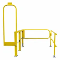 GARLOCK SAFETY SYSTEMS Mezzanine Pivot Safety Gate: 60 in x 60 in, Partially Assembled, Yellow (MPN 431-001-001)