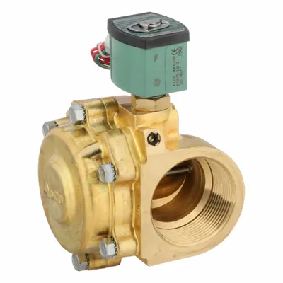 REDHAT Solenoid Valve: 2-Way, Normally Open, 2 1/2 in Pipe Size, 120V AC, Watertight - 2-Way/2-Position, Normally Open Solenoid Valves