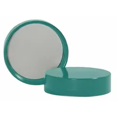 Green thermoset screw cap with F217/PTFE liner, designed for containers with a 53-400 mm neck finish. Suitable for chemical, pharmaceutical, and laboratory applications requiring a secure closure. Supplied in a pack of 500 closures.