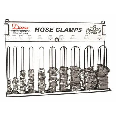 DISCO Hose Clamp Assortment: Worm Gear, Display Rack - Tube & Hose Clamp Assortments