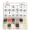 This assortment includes 137 pieces of nylon hood prop and rod end clips for Ford vehicles. The fasteners are made of nylon and are designed for use in body clip applications. Suitable for maintenance and repair tasks requiring these specific clips.