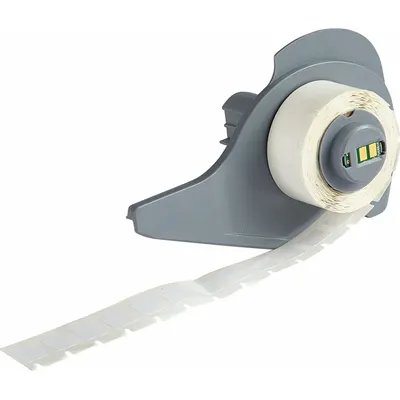 BRADY M7-4-423 Precut Label Roll, 13/32 in x 13/32 in, Polyester, White Gloss - Brady Precut Label Rolls