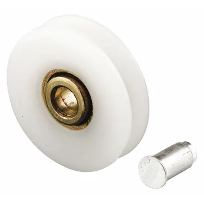 PRIME-LINE B 707 Roller, White, Unfinished, 5-7/16 x 5-7/16 x 3-13/16 in - Screen Door Hardware