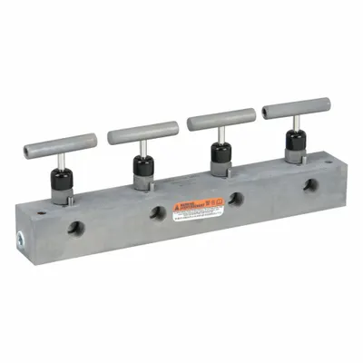 ENERPAC Manifold: 10,000 psi Max Pressure, Steel, 4.17 in Overall Ht - Valve Manifolds