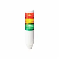 PATLITE Tower Light Assembly: 3 Tier, No Sounder Tier, IP67/IP69K, Amber/Green/Red, Direct Wire (MPN LR6-302WCNW-RYG+FB295)