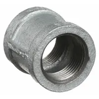 Medium-pressure threaded pipe fitting for straight-line connections in plumbing, HVAC, and process piping systems. Made of malleable iron with a maximum operating pressure of 300 psi at 150°F. Suitable for steam, water, gas, and air applications