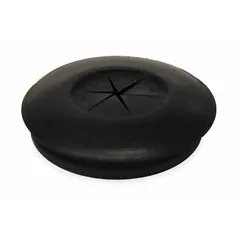 Full-face polyurethane gladhand seal for creating airtight connections between gladhand couplers in air brake systems. 0.375 in thick, black, includes dust flap to prevent contamination. Supplied as a 10-pack.