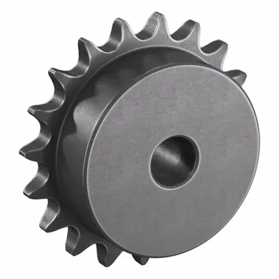 TRITAN Sprocket: One-Sided Hub, For Single Strands, 40, 19 Teeth, 3.038 in Pitch Dia - Size 40 Plain-Bore Roller Chain Sprockets