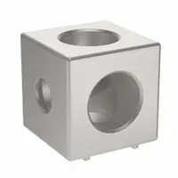 Squared Corner Connector: Squared Corner Connector, 20 Series, 20 mm x 20.3 mm x 20 mm, 2 Holes (MPN 093WW201N05)
