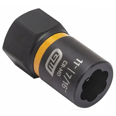 GEARWRENCH Bolt Extractor: 7/16 in Socket Size, 7-Point, Std, Black Oxide - 3/8" Drive Bolt Extraction Impact Sockets