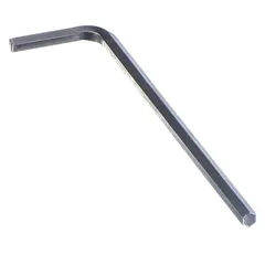 L-shaped hex key set for tightening or loosening hex socket screws and bolts. Features a 5/32 in SAE tip size, long length, and ball end for angled access in confined spaces. Made of alloy steel with a chrome finish. Includes 2 tips per key, sold in a pack of 10.