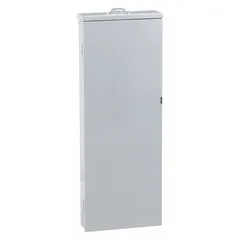 This 200A, 3-phase convertible main lug load center is rated 208Y/120/240V AC with a 25kA short-circuit current rating. It provides 30 spaces for branch circuit breakers and includes an outdoor-rated surface cover. Suitable for power distribution in outdoor commercial or industrial settings.