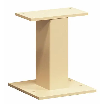 SALSBURY INDUSTRIES Pedestal: Aluminum, Powder Coated, Beige, Bolt Mounted - Mailbox Pedestals