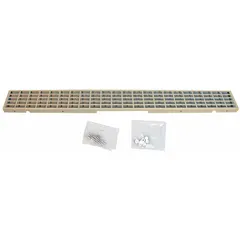 Stainless steel tissue screen kit for use in fume hoods. Includes mounting hardware. Overall width 1 5/8 in, overall length 6 1/8 ft. Provides a corrosion-resistant surface for supporting tissue samples during laboratory procedures.