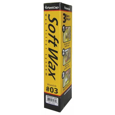 FAST CAP Soft Wax Filler Stick, Beige, 1 oz, Sandable Wax Blend - Wax Blend Sticks