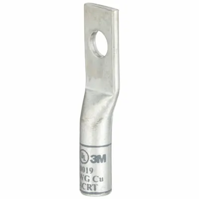 3M Compression Lugs: 1/4 in Stud Size, 4 AWG For Wire Sizes, Stranded Wire Type - One-Hole Compression Lugs