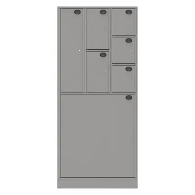 SENTINEL Law Enforcement Evidence Locker: Non-Pass-Through Backing, Slam Latch, 7 Compartments - Standard Evidence Storage Lockers