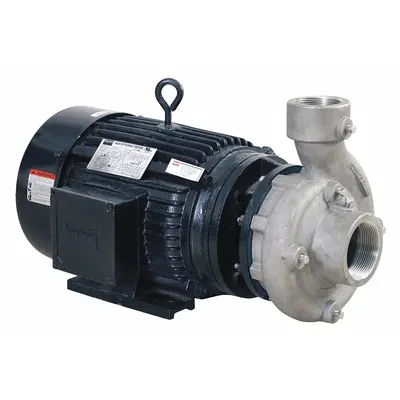 Dayton Centrifugal Pump: 3 hp, 208-240/480V AC, 84 ft Max Head, 2 1/2 in, 2 in Intake and Disch - 2 to 3 HP Straight Centrifugal Pumps