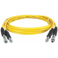 Twin Hydraulic Hose Assembly: 1/4 in ID, F Coupler x M Coupler, 20 ft Lg, Yellow, Thermoplastic (MPN THQ706T)