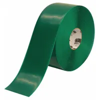 Floor Marking Tape: Extra-Durable, Solid, Green, 4 in x 100 ft, 50 mil Tape Thick, Mighty Line® (MPN 4RG)