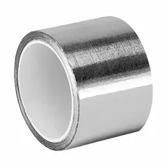 3M 1120 is a general-purpose foil electrical tape with a silver acrylic construction. It is 2 inches wide, 6 yards long, 4 mil thick, and rated for 600 V. Used for electrical shielding, grounding, splicing, and EMI/RFI protection in industrial controls, HVAC, and machinery applications.