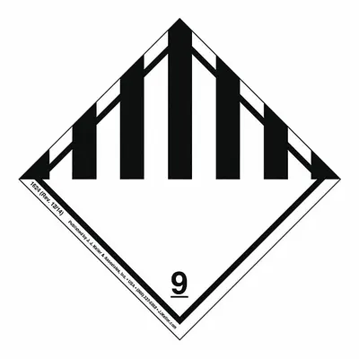 JJ KELLER Container Label: Class 9 Miscellaneous Labels - Paper, Roll of 500, Paper - Class 9: Miscellaneous Hazardous Materials