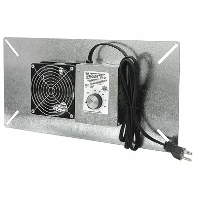 TJERNLUND Crawl Space Fan: Exhaust, 110 cfm Max Airflow, 1 Fans, 20 W, 6 ft Cord - Crawlspace Exhaust Fans