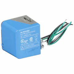 Electric ball valve actuator for VG4000 series valves, operating at 120V AC. Configured for normally open valve action. Used in HVAC and industrial fluid control systems for on/off or modulating control of water or steam.