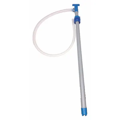 ACTION PUMP Hand Pump: Piston Action, Pump with Hose & Spout, PVC Housing, 28 oz per stroke - Down-Stroke Drum Pumps