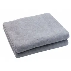 This disposable blanket is made of gray polyester and measures 60 inches wide by 80 inches long. It is designed for single-use applications where a lightweight, non-woven cover is needed, such as in healthcare, hospitality, or temporary shelter settings.