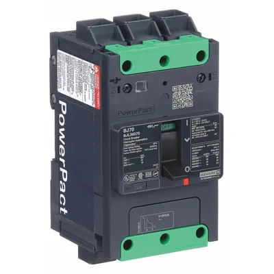 SQUARE D Molded Case Circuit Breaker: 70 A Amps, 100kA at 120/240V AC, Fixed - B-Frame Square D Molded Case Circuit Breakers