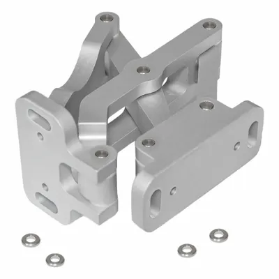 JW WINCO Multi Joint Concealed Hinge: 180° Range, Ambidextrous, Aluminum, Aluminum - Multi-Joint Concealed Hinges