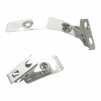 Badge Holder: Clip, Horizontal/Vertical, 1 in Badge Pouch Wd, 4 1/2 in Badge Pouch Ht, Clear, 100 PK (MPN BAU 68010)