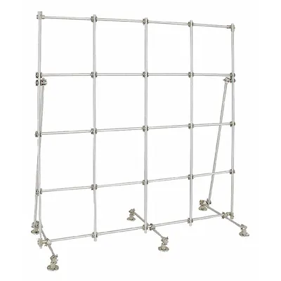 OHAUS Aluminum Lab Frame: Aluminum, 1 in Rod Dia, 18 in Overall Lg, 4 ft Overall Wd - Lab Frames