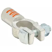 WESTWARD Battery Terminal: Straight, Crimp, 2/0 ga, Orange Color, Positive, Copper