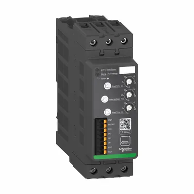 SCHNEIDER Soft Start: 200-480V AC, 38 A Output Current, With Bypass, IP20, 60/50 Hz - Schneider Altistart ATS 130