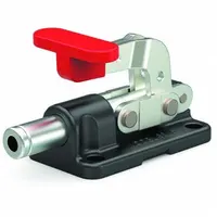 DE-STA-CO Straight Line Clamp: Flange Base Mounting, Std Horizontal Handle, 0.7 in Plunger Travel (MPN 6015-M)