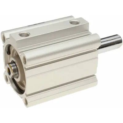 SMC Compact Cylinder: 100 mm Bore Dia, 15 mm Stroke Lg, Tapped Hole Mounting - Basic Mount Compact Cylinders
