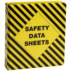 This binder is designed to organize safety data sheets in industrial facilities, labs, and warehouses. It features a 2-inch ring size, 2-inch overall height, and 11-inch overall depth. The black/yellow color aids quick identification.